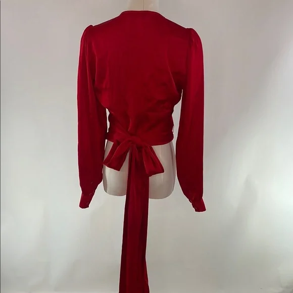 Marissa Webb x RTR Tie Waist Satin Top, 2 - Picture 10 of 15